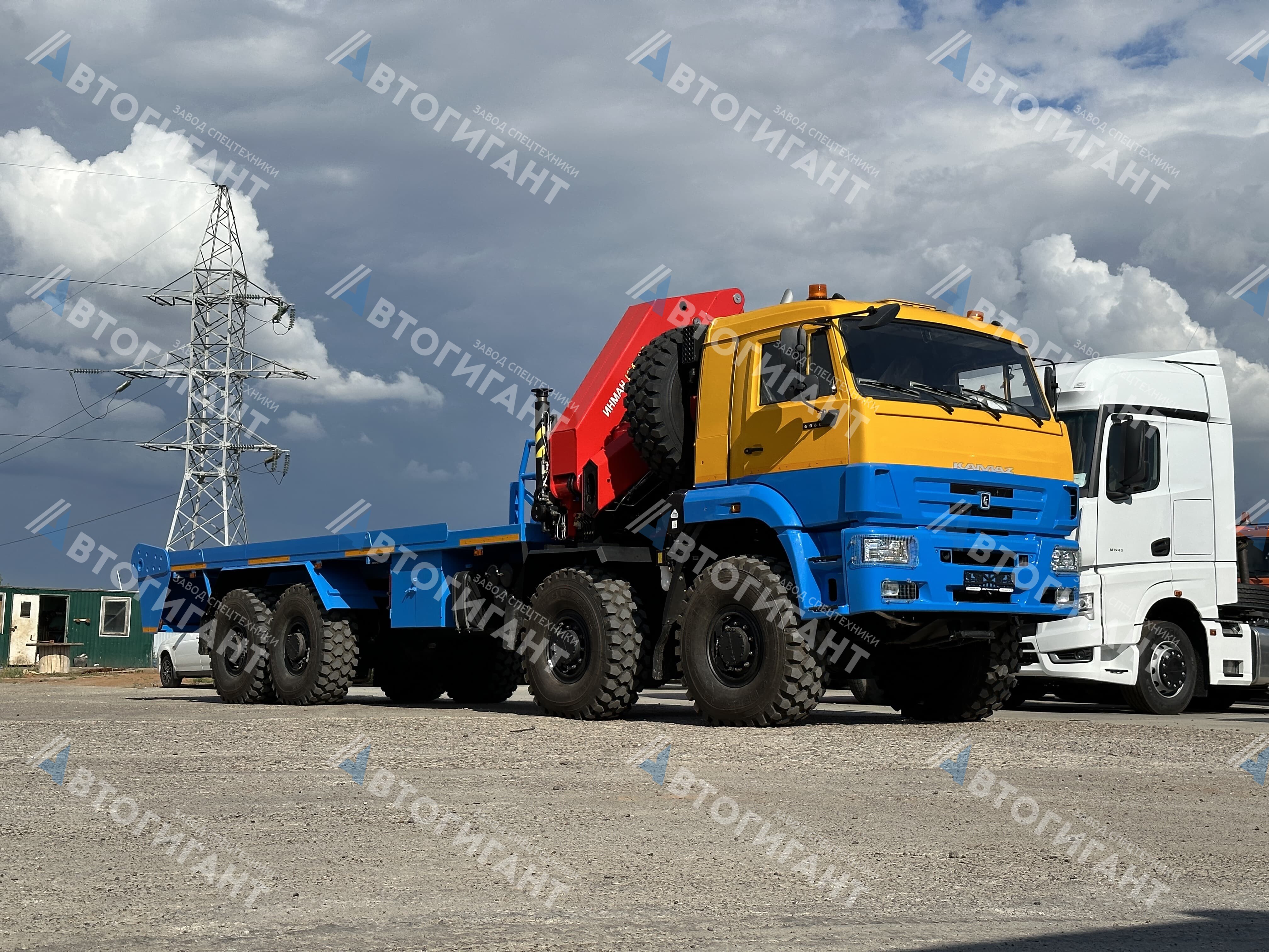 Автомобиль специальный для транспортировки блока манифольдов на шасси КАМАЗ 6560-53